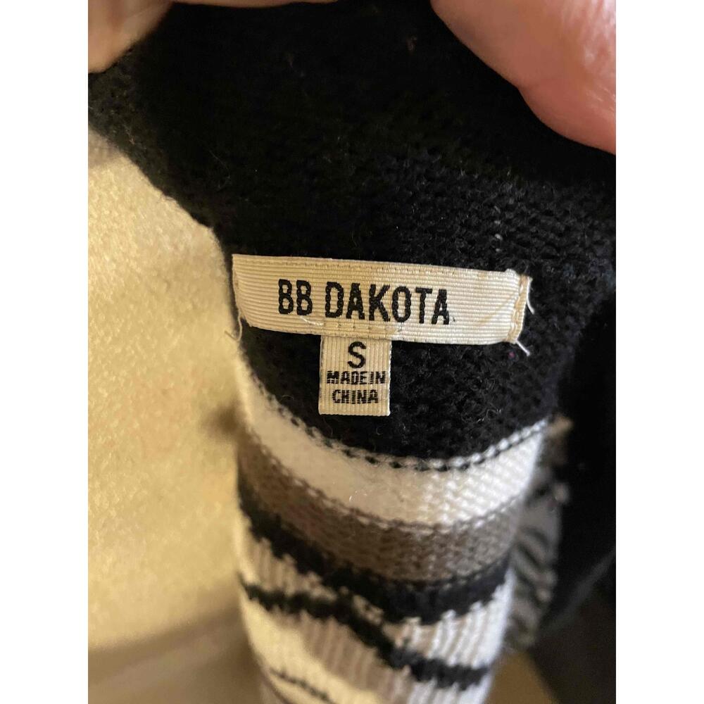 BB Dakota Denny Blanket Patterned Open Front Cardigan Sweater Size Small - Picture 6 of 7